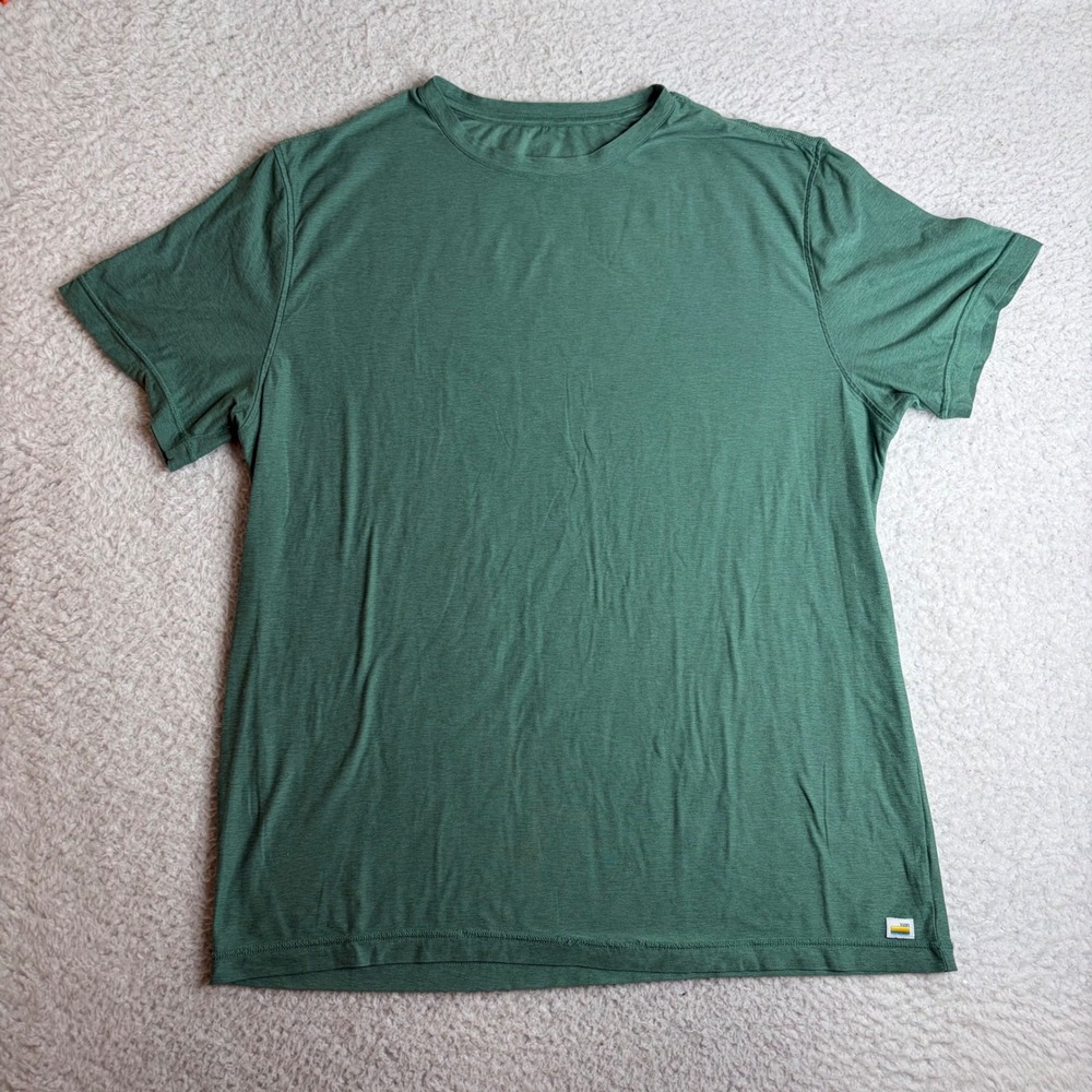 Vuori Strato Tech Tee Mens XXL Green Heather Short Sleeve Crewneck V126